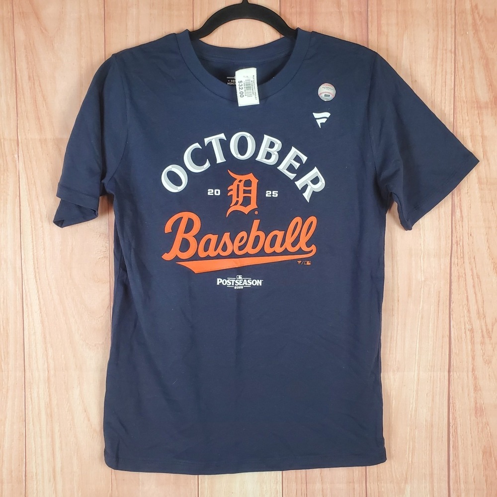 Detroit Tigers Shirt Sz Large‎ Womens Baseball October Postseason 2025 T-Shirt